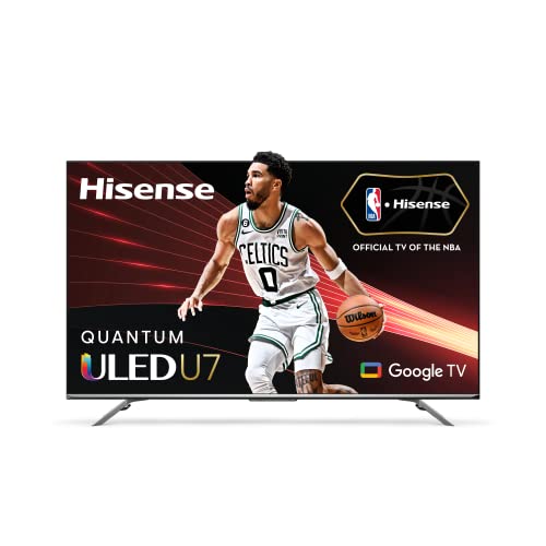 Hisense ULED Premium U7H QLED Series 65-inch Class Quantum Dot Google 4K Smart TV (65U7H, 2022 Model), Black