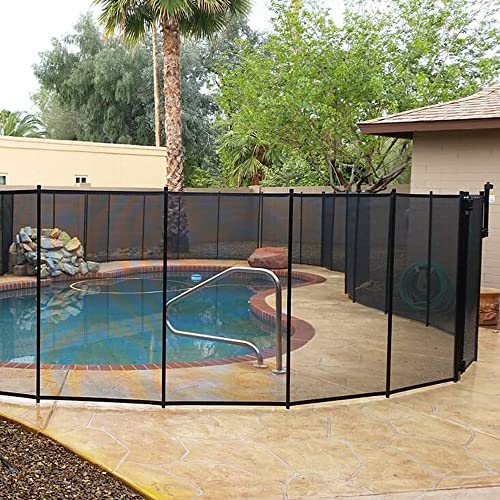 VINGLI Pool Fence 4Ft x 108Ft Swimming Pool Fence in Ground Pool Safety Fencing, Black