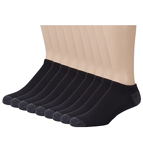 Burlington mens Comfort Power Men's No Show By Burlington Casual Sock, Black, Shoe Size 6-12 US