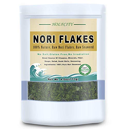 100% Natural Nori Flakes, Dried Nori Seaweed, Pure and Raw, 4.0oz(113g)