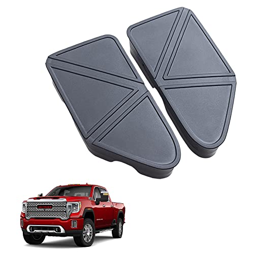 JKCOVER Bed Rail Stake Pocket Covers Compatible with Chevy Silverado/GMC Sierra 2500/3500HD(2020-2023) Chevy Silverado/GMC Sierra 1500(2019-2023) Accessories Bed Rail Stake Holes Covers Plugs(2PS)