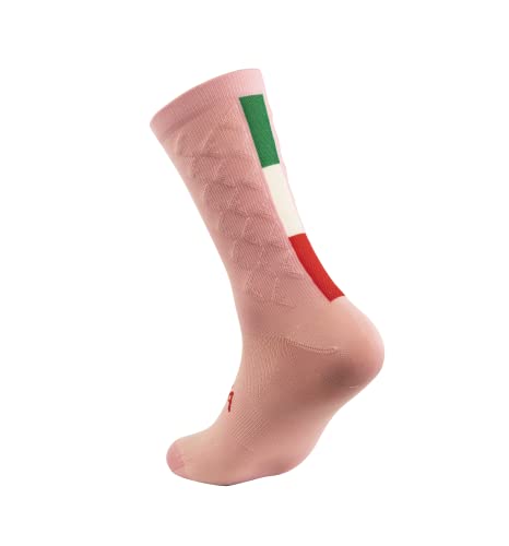 SILCA Aero Racing Cycling Socks | 4 sizes Small - X-Large (35-48) | cycling sock 6 inch cuff | Cycling socks unisex (as1, alpha, x_l, regular, regular, Pink Italiano)