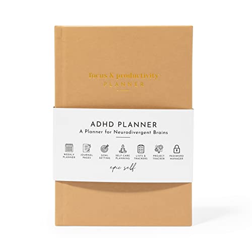 ADHD Planner for Adults: Focus and Productivity Planner - A planner for Neurodivergent Brains - Organization, Goal-Setting, and Time Management - Perfect Gift for Men and Women with ADHD