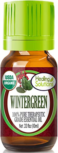 Healing Solutions Organic 10ml Oils - Wintergreen Essential Oil - 0.33 Fluid Ounces