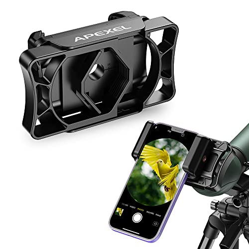 Telescope Phone Adapter, Multipurpose Telescope Smartphone Adapter Mount, Universal Telescope Phone Mount Adapter for Adults-Fits Almost All Optical Equipment and Smartphones on The Market