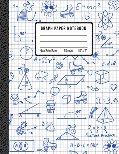 Graph Paper Notebook: Grid Paper Notebook, Grid Paper for Math and Science Students, Quad Ruled 5x5 ( 110 Pages, 8.5 x 11)