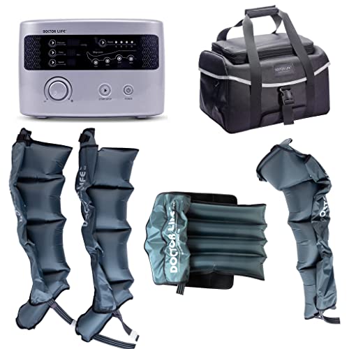 DOCTOR LIFE Full Body (A) Recovery System (FSA HSA Approved), Sequential Air Compression Device, Recovery Boots, Arm, Waist, Bag, Improved Blood Circulation, Fast Recovery (LX9max, L)