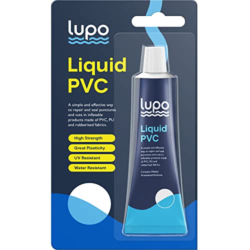 Lupo Heavy Duty Liquid Vinyl Repair Patch | Vinyl Repair Adhesive Sealant | for Inflatable Kayaks, Canoes, Boats, Air Beds, Tents, Swimming Pools & Hot Tubs (1 fl. oz).