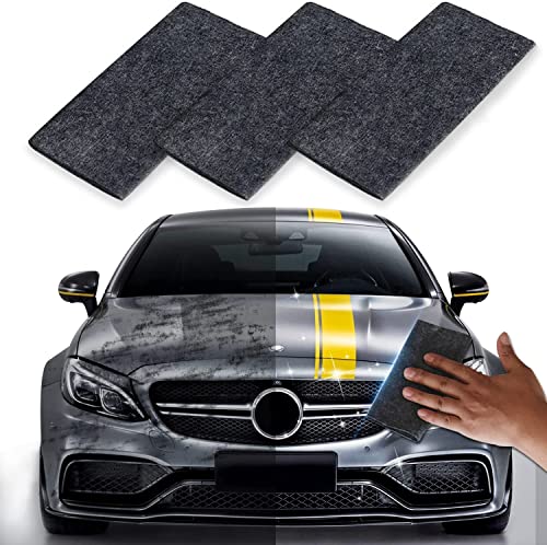 Zecurate Nano Sparkle Cloth for Car Scratches,Nanosparkle Cloth,Nano Magic Cloth,with Scratch Repair and Polishing,Remove Stubborn Residue,Suitable for Car All Kinds of Smooth Surface (3pcs)
