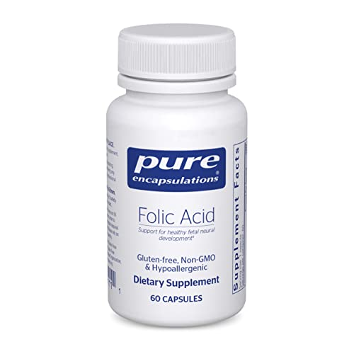 Pure Encapsulations Folic Acid | Hypoallergenic Dietary Supplement | 60 Capsules