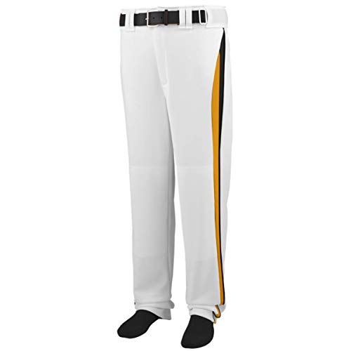 Augusta Sportswear Line Drive Baseball/Softball Pant M White/Gold/Black