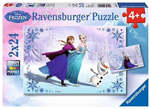 Ravensburger Disney Frozen Sisters Always Puzzle Box 2 x 24 Piece Jigsaw Puzzles for Kids  Every Piece is Unique, Pieces Fit Together Perfectly