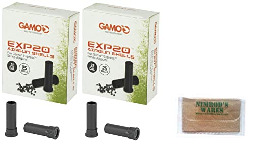 Nimrod's Wares Gamo Viper and Shadow Express .22 Shot Shell Ammo 50-Count 632300054 Bundle with Microfiber Cloth