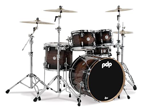Pacific by DW 5-Piece Concept Maple Exotic Shell Pack (Charcoal Burst over Walnut)
