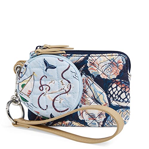 Vera Bradley Women's Performance Twill All in One Crossbody Purse With RFID Protection, Morning Shells - Recycled Cotton, One Size