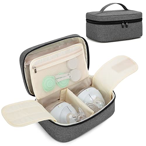 BAFASO Wearable Breast Pump Bag Compatible with Willow and Elvie Breast Pump, Case for Wearable Breast Pump and Extra Parts (Patent Pending), Gray