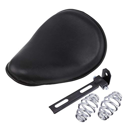 Leather Motorcycle Custom Solo Spring Bracket Seat Hard Bottom