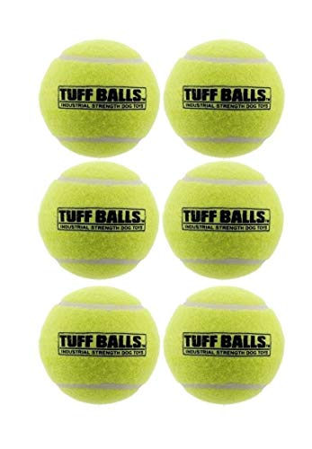 PetSport USA 1.8" JR Tuff Balls for Small Dogs [Pet Safe Non-Toxic Industrial Strength Tennis Balls for Exercise, Play Time & Dog Training](6 Pack)