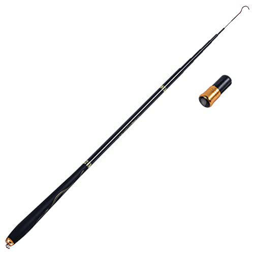 Goture Telescopic Fishing Rod Carbon Fiber Tenkara Rod Ultra Light Crappie Rod Portable Travel Fishing Rod Inshore Stream Fishing Pole Trout Bass Carp Fishing 2.14m