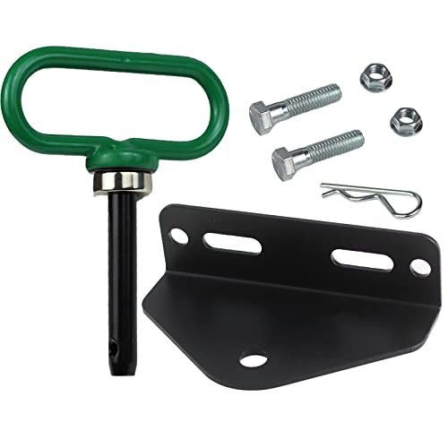 Universal Towing Hitch Kit 3/4" Zero Turn Mower Hitch and 1/2" Magnetic Lawn Mower Trailer Hitch Pin (Combo Pack Green Black)