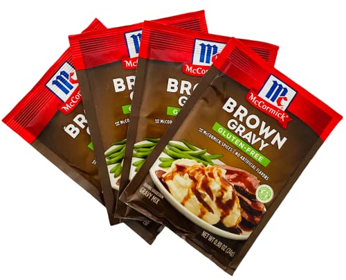 Gluten Free Brown Gravy Mix, 0.88 oz (Pack of 4). Comes with 4 McCormick Gluten Free Brown Gravy Mixes