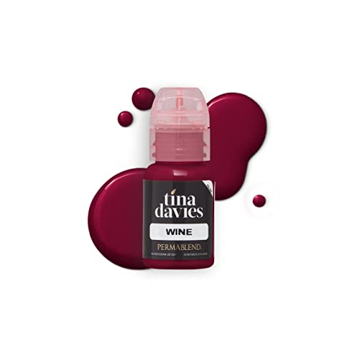 Tina Davies Professional Lip Pigment - Permanent Lip Makeup - Colours Heal True to Tone - High Retention - Wine, 1/2oz