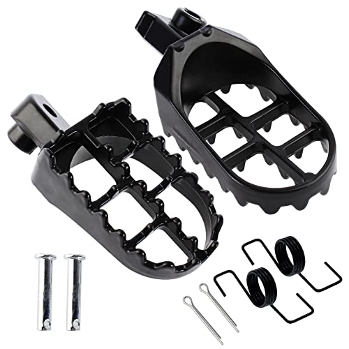 QAZAKY Black Aluminium Foot Pegs Rest Footrest Footpegs XR50 XR50R XR70 XR70R XR80R XR100R CRF50 CRF50F CRF70 CRF70F CRF80 CRF80F CRF100F KLX110 50cc 70cc 90cc 110cc 125cc Dirt Bike TaoTao Jonway