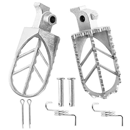 YOFMOO Stainless Steel Foot Pegs Rest Footrest Footpegs Compatible for XR50R XR70R XR80R XR100R CRF50 CRF50F CRF70 CRF70F CRF80 KLX110 50cc 70cc 90cc 110cc 125cc Dirt Bike TaoTao Extreme 1991-2013