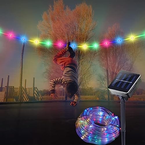 800mah Solar Powered Trampoline Lights for Trampoline 12/14/15ft, Waterproof Solar Lights 8 Modes Change, Light Up Your Nighttime Fun, Ideal for Trampoline accessories Fits 12ft-16ft Trampoline