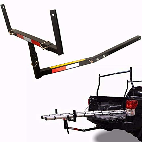 Pick Up Truck Bed Hitch Extender Extension Rack Canoe Boat Kayak Lumber w/Flag