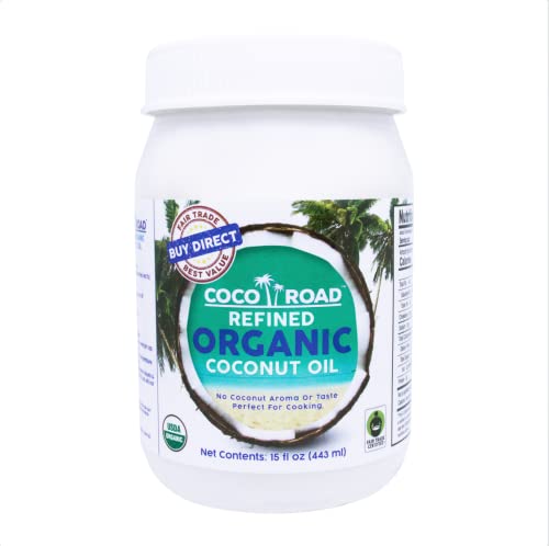 Coco Road Organic & Fair Trade RBD Coconut Oil (15 Fl Oz)