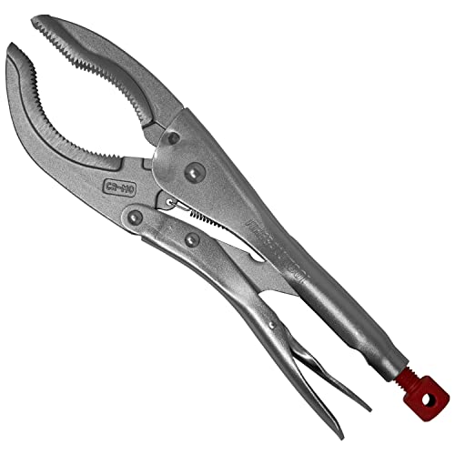 Curved Jaw Locking Pliers, Flat Capacity: 2 -2.5, Round Capacity: 3.25, Large Jaw Locking Pliers, Fireball Tool