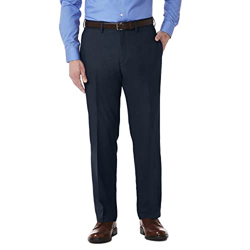 Kenneth Cole REACTION mens Stretch Modern-fit Flat-front dress pants, Navy, 38W x 30L US