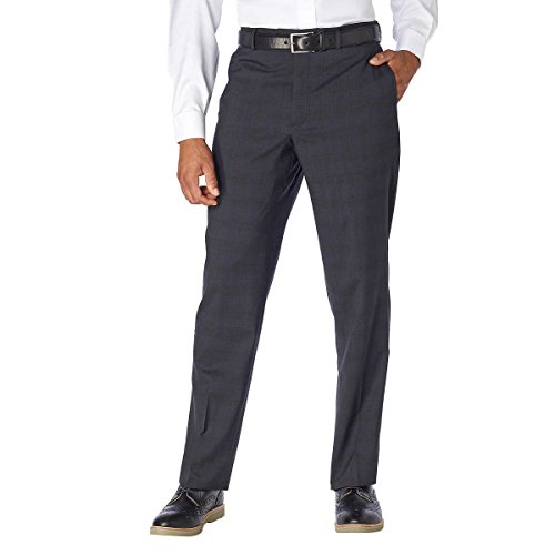 Kirkland Signature Men's 100% Wool Flat Front Dress Pants (Charcoal, 36W x 32L)