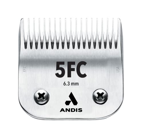 Andis CeramicEdge Carbon-Infused Steel Pet Clipper Blade, Size-5FC, 1/4-Inch Cut Length (64370)