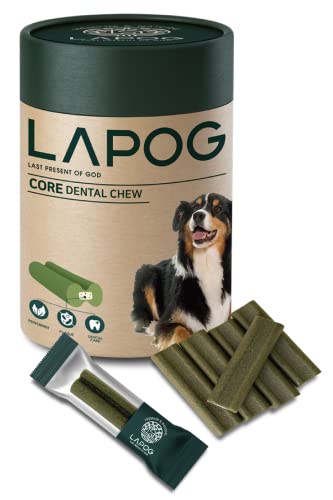 LAPOG Dog Dental Chew Sticks Breath Mints for Small Dogs | Dog Tartar Remover for Teeth Bad Breath Eliminator | Natural Dog Allergy Chews Teeth Cleaning Treat | Puppy Breath Freshener