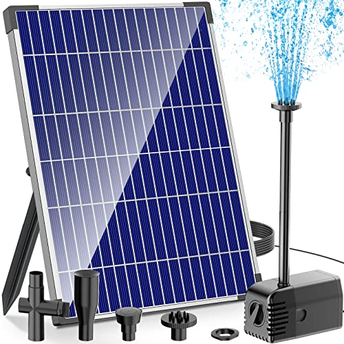 Antfraer 12W Solar Water Pump, Solar Fountain Pump Kit with 160GPH Submersible Water Flow Adjustable, Solar Powered Water Pump Outdoor, Solar Water Fountain for Bird Bath Fish Pond Garden Hydroponic