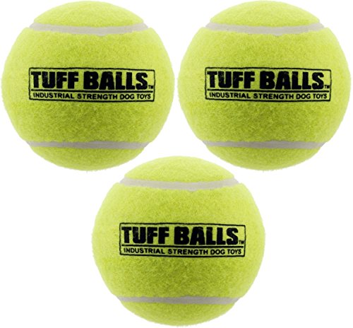 PetSport USA 4" Giant Tuff Balls for Large Dogs [Pet Safe Non-Toxic Industrial Strength Tennis Balls for Exercise, Play Time & Dog Training](3 Pack)