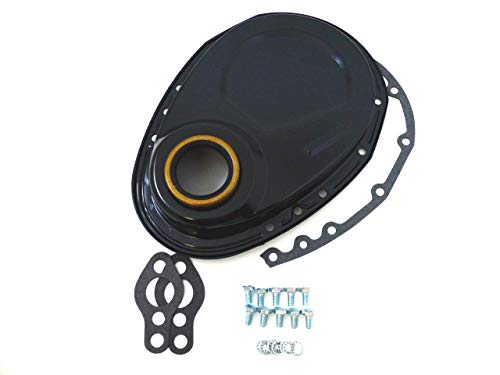 Pirate Mfg Timing Chain Cover Kit, Black, Compatible with Chevy SBC 283-350