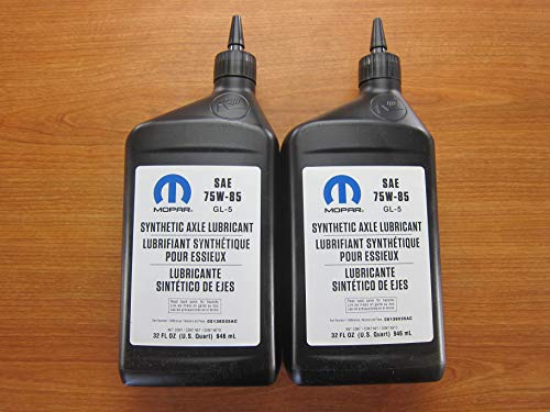 Mopar Chrysler Dodge Jeep Two Quarts SAE 75W-85 Synthetic Axle Lubricant GL-5