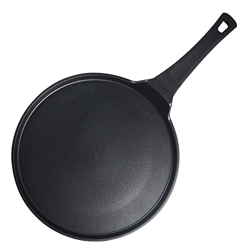 SKITCHN Crepe Pan Nonstick Dosa Pan, Tawa Pan for Roti Indian, Non-Stick Pancake Griddle Compatible with Induction Cooktop, Comal for Tortillas, Griddle Pan for Stove Top - 12.5 Inches