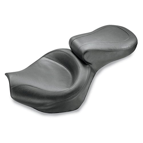 Mustang Vintage Wide Touring 1-Piece Seat Compatible with Honda 2001-06 VT750 Spirit, 2007-08 VT750DC - Black - One Size