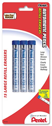 Pentel Quicker Clicker Eraser Refills, Pack Of 15
