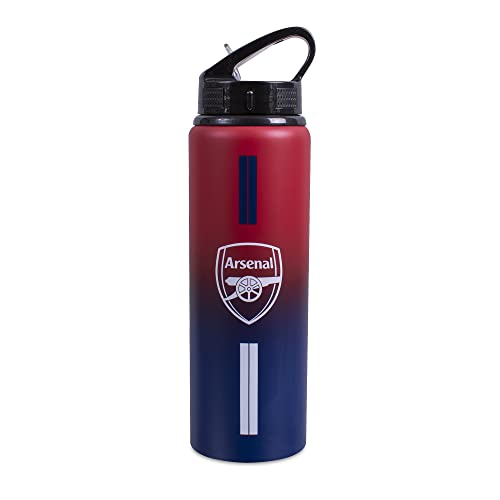 Arsenal F.C. Team Merchandise 750ml Aluminium Fade Bottle, White, One Size