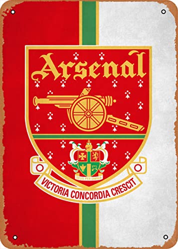 Ysirseu Arsenal Crest 2001 VCC Metal Tin Sign 8 x 12 in Crests Vintage Poster Man Cave Decorative