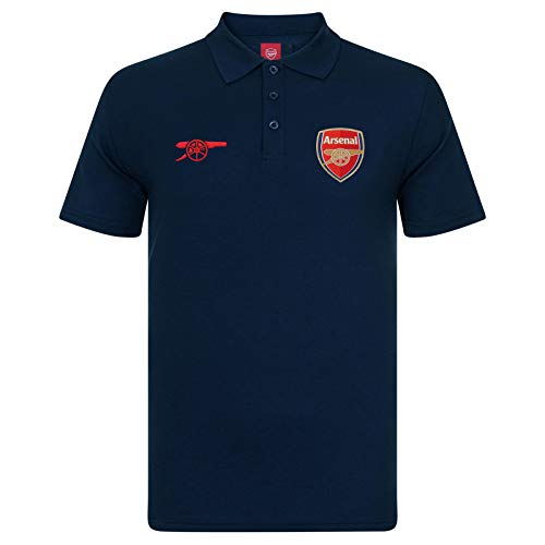 Arsenal Football Club Official Soccer Gift Mens Crest Polo Shirt Navy Blue XXL