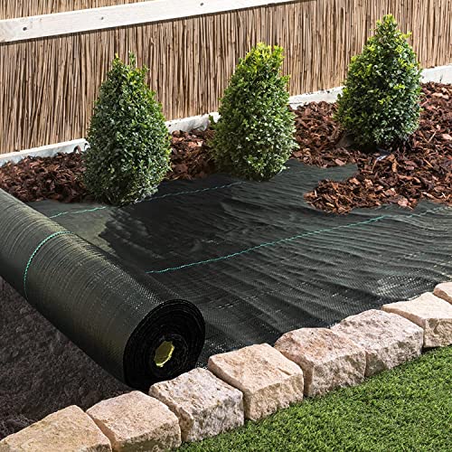 LGJIAOJIAO 3ftx300ft Weed Barrier Landscape Fabric Heavy Duty, Weed Block Gardening Ground Cover Mat, Weed Control Garden Cloth, Woven Geotextile Fabric for Underlayment, Commercial Driveway Fabric