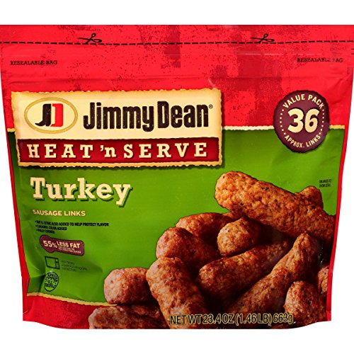 Jimmy Dean Heat 'N Serve Turkey Sausage Links, 36 Count