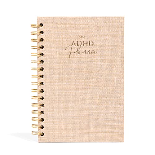 The ADHD Planner - Undated Daily Weekly Schedule Organizer Journal for Disorganized People - Habit Tracker Record Emotions & Mood - Academic Goals - Structure & Focus for Adults Brains (Spiral)