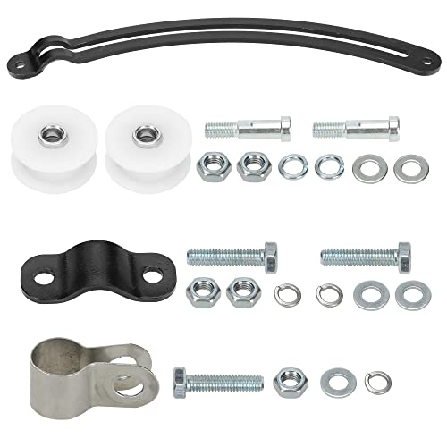 GREHUA Upgrade Arch Idler Pulley Chain Tensioner Roller Adjuster Kit For 2 Stroke 48cc 50cc 60cc 66cc 80cc 4 Stroke 49cc Engine Gas Motorized Bicycle Parts Motor Heavy Duty Rainbow Shape Bracket Black